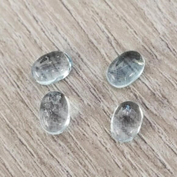 BOGO Loose Gems NATURAL BLUE TOPAZ GEMSTONE CABOCHON 4.30 ct - Picture 1 of 3